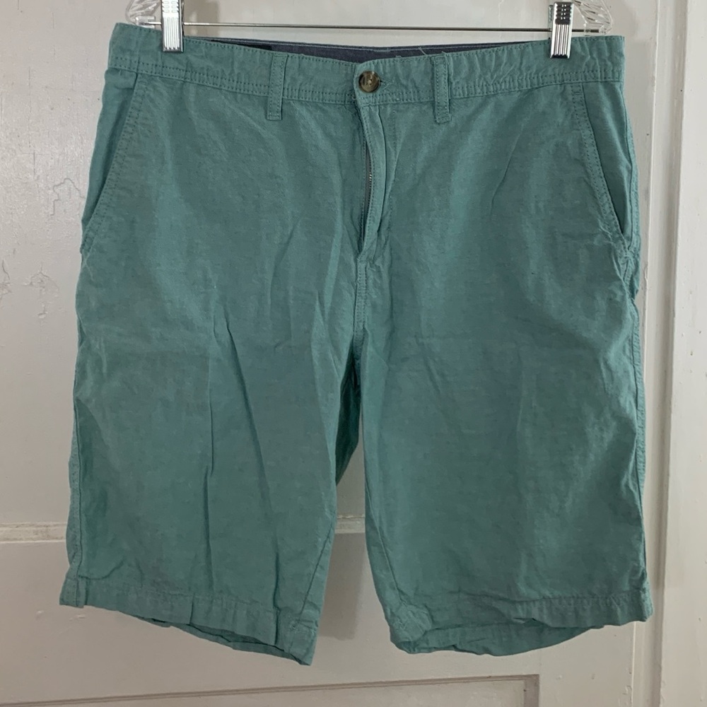 💜 Wallin and Bros Green Lightweight Cotton Shorts size 34
